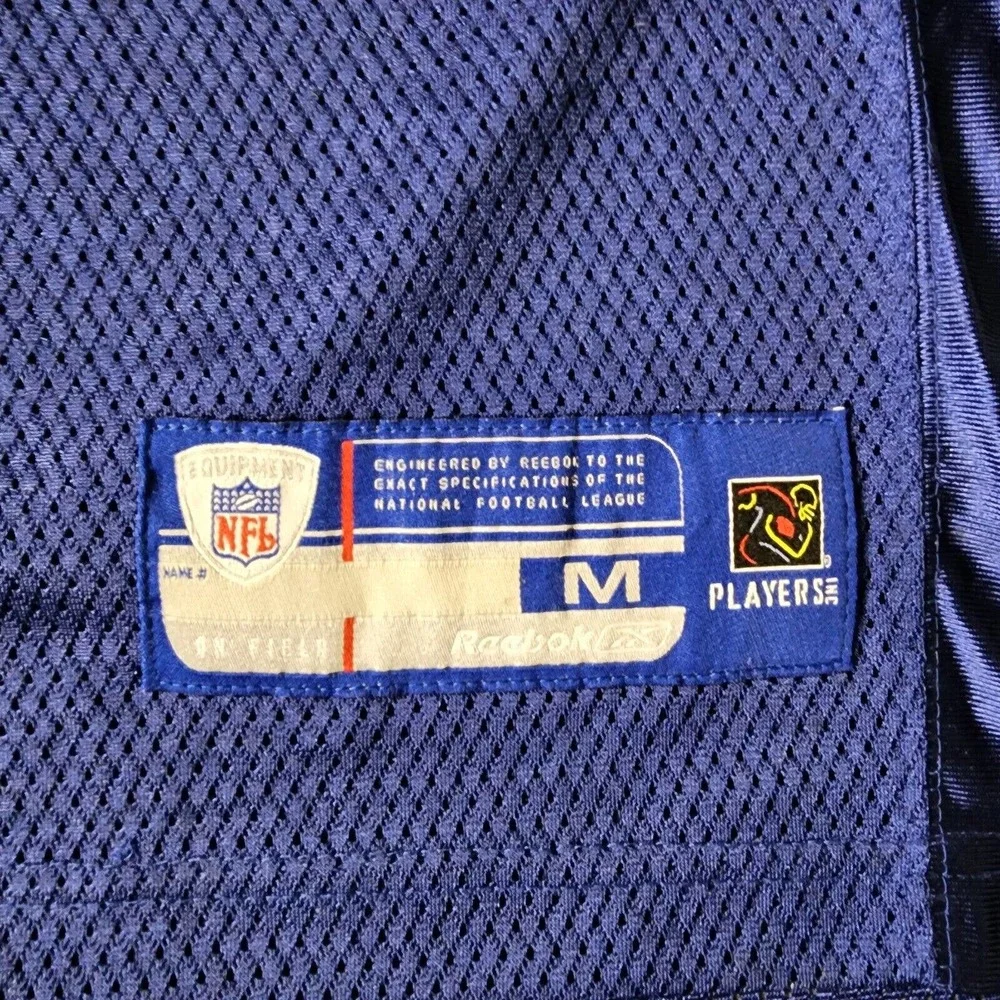 New York Giants Jersey Mens Medium Blue 55 Lavar Arrington NFL Football Reebok - Picture 2 of 4